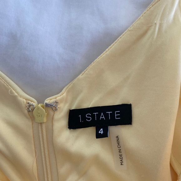 1. State Yellow Ruffle Hem Dress - Picture 2 of 2